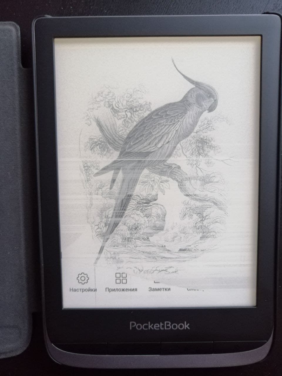 На электронной книге...